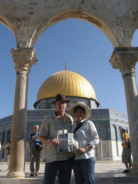 Galyn and Toni Wiemers at the Dome of the Rock